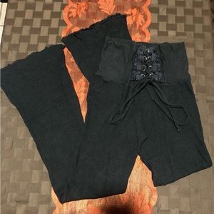 Lost Heaven boot cut lace up lounge pants size small